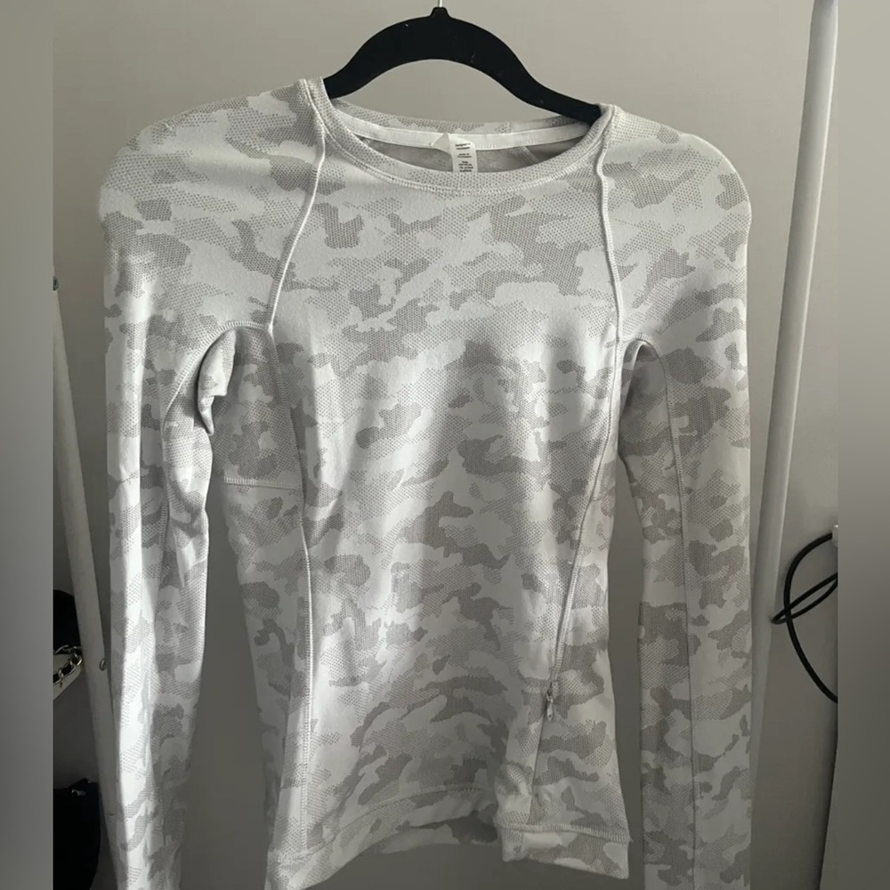 Lululemon White Camo Run Its Rulu Long Sleeve